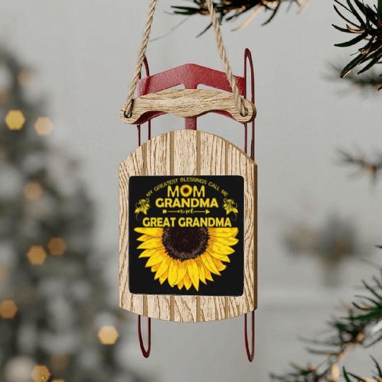 Great Grandma Sled Ornaments My Greatest Blessings