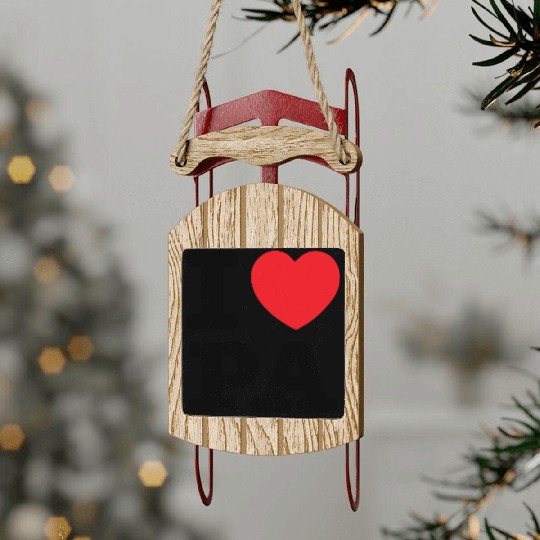 I LOVE PA, I Love Pennsylvania Sled Ornaments