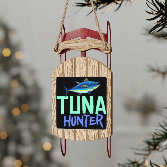 Red Tuna Fish Bluefin Fishing Salad Sled Ornaments