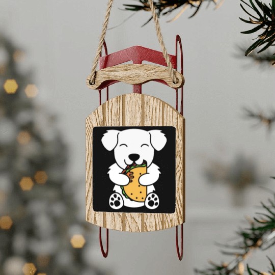 Great Pyrenees Taco Lover Sled Ornaments