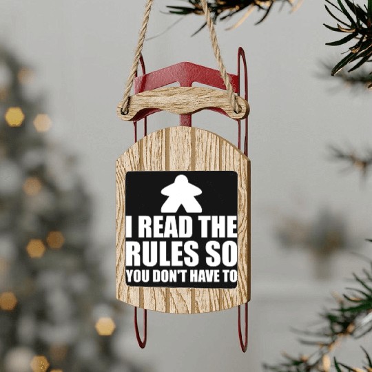 Board Game Card Sled Ornaments