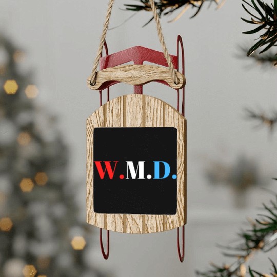 WMD (Red, White and Blue Pro USA version) Sled Ornaments