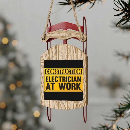 Electrician Electrical Engineer Lineman Sled Ornaments