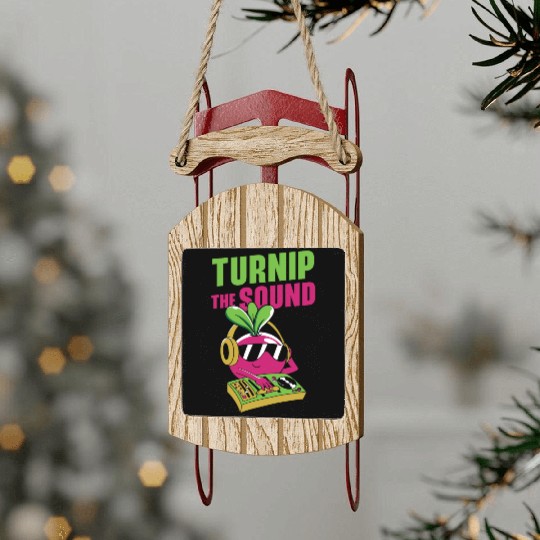 Music Turnip Party Music Lover Vegetable Sled Ornaments