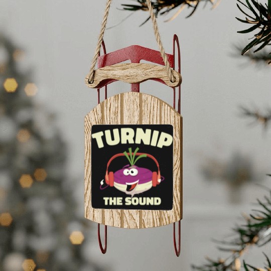 Music Turnip Party Music Lover Vegetable Sled Ornaments