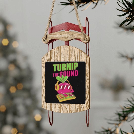 Music Turnip Party Music Lover Vegetable Sled Ornaments