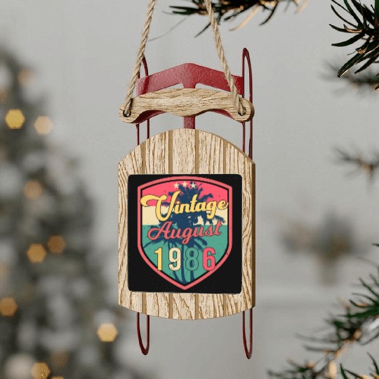 August 1986 Gift Idea Sled Ornaments