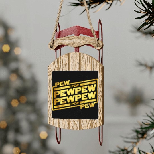 Pew Pew Pew Sled Ornaments