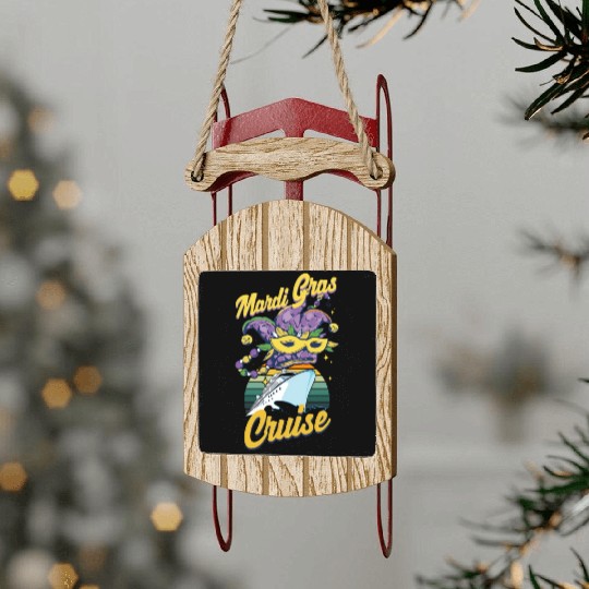 Cruise Gift Cruising Sled Ornaments