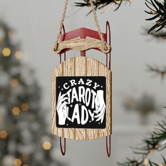 Divination Crazy Tarot Lady Crystal Ball Tarot Sled Ornaments
