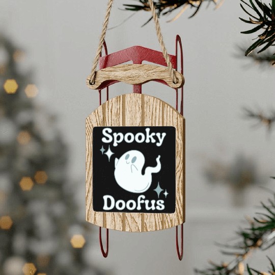 Spooky Doofus (Green) Sled Ornaments