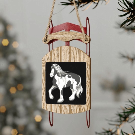 Irish Tinker Horse Sled Ornaments
