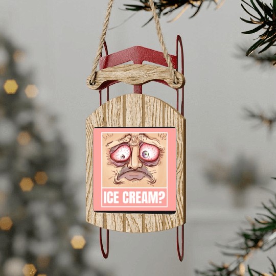 Ice-Cream? Sled Ornaments