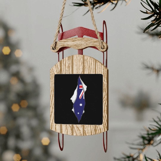 australian flag proud australia Sled Ornaments