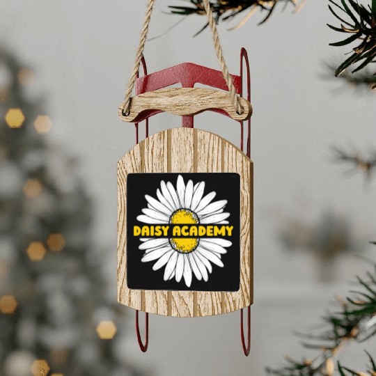 Daisy Garden Gardening Gardener Sled Ornaments