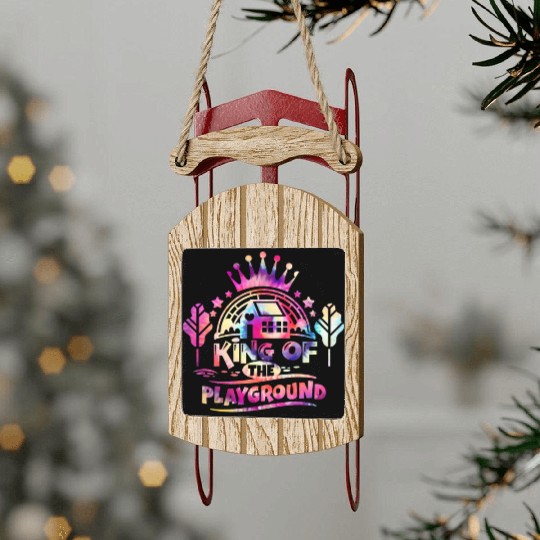 King of the Playground Back to School Sled Ornaments