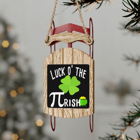 Luck O The Pirish Pi Day St Patricks Day Sled Ornaments