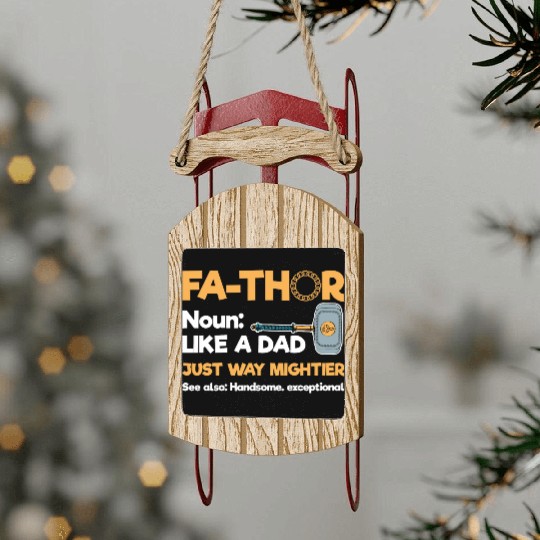 Thor Father Axe Sled Ornaments