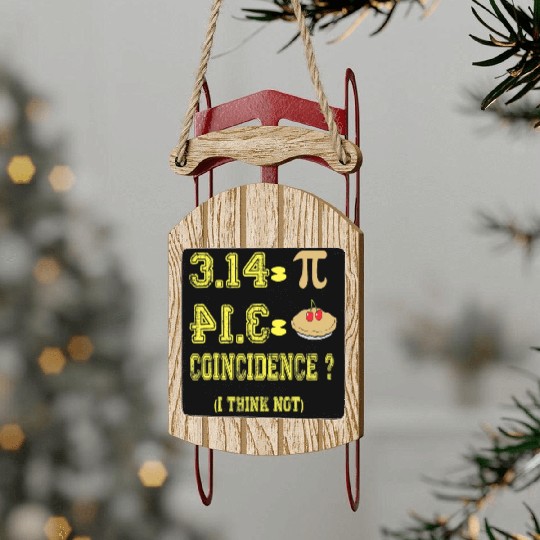 Happy Pi Day 2021 Funny Pie 3 14 Math Geeks Sled Ornaments