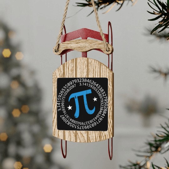 Pi Day Sled Ornaments