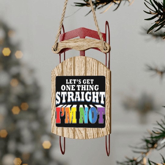 LBGT Flag Gay Pride Human Sled Ornaments