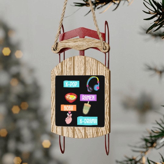 K-Pop Fashion for Fans of korean K-Drama & K-Pop Sled Ornaments