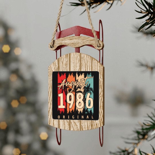Gift Idea For August 1986 Sled Ornaments