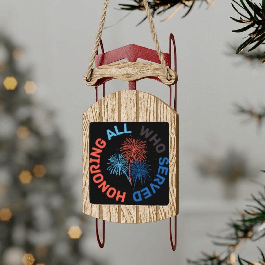 Thank You Veterans l Veterans Day Gift Idea Sled Ornaments