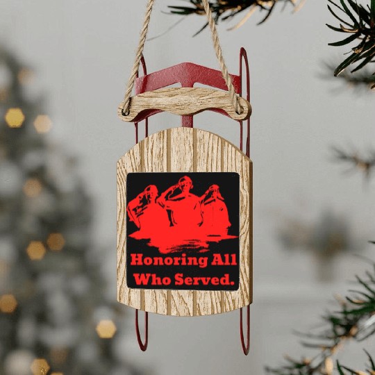 Thank You Veterans l Veterans Day Gift Idea Sled Ornaments