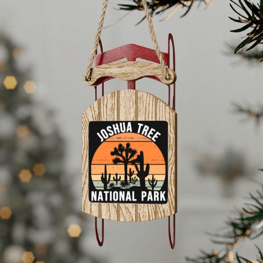 Vintage Joshua Tree National Park Sled Ornaments