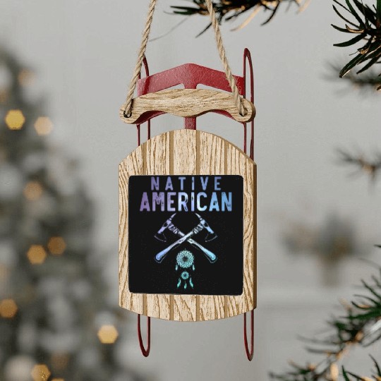 Native American Axe Traditional Dreamcatcher Sled Ornaments