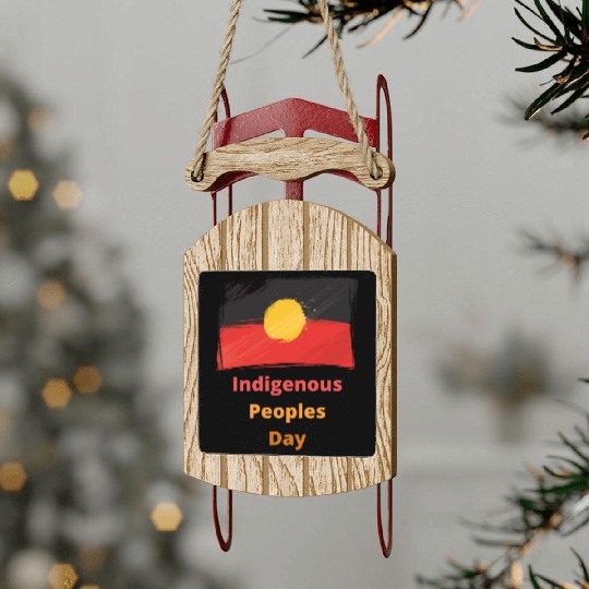 Native american indigenous day l Columbus Day Sled Ornaments
