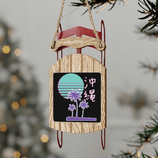 Japanese Okinawa Synthwave Streetwear Sled Ornaments