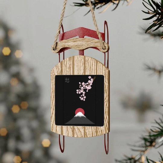 Japanese Mount Fuji Sled Ornaments Premium