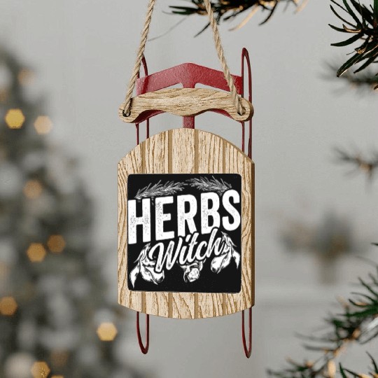 Herbs Witch Herbalism Herb Herbalist Gardening Sled Ornaments