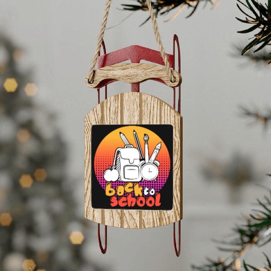 Back to School Sled Ornaments