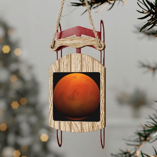 Mars Planet Sled Ornaments