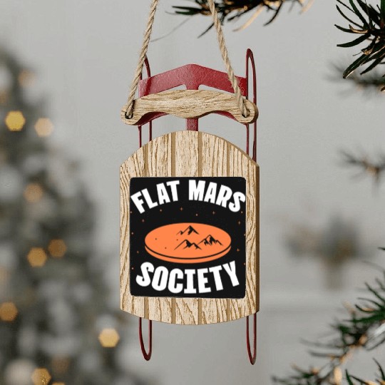 Flat Mars Society Sled Ornaments