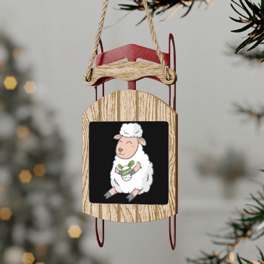 Cute Easter Egg Happy Animal Sheep Gift Sled Ornaments