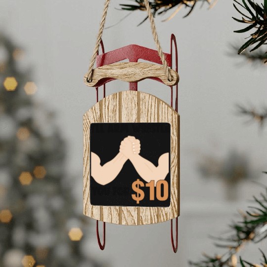 Arm Wrestling Funny Muscle Man Arm Fighting Sled Ornaments
