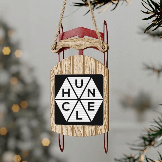 Abstract Triangle Huncle Sled Ornaments