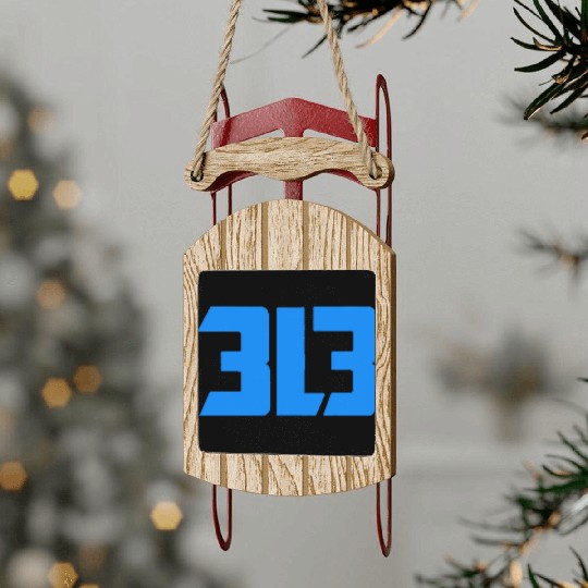 detroit lions 313 Sled Ornaments