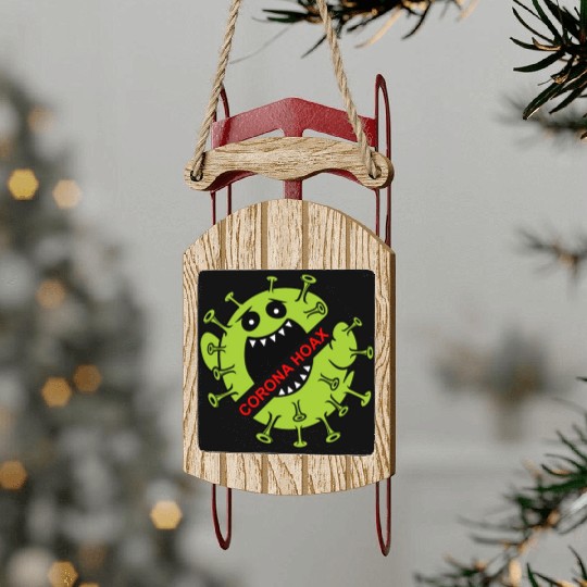 Green Cartoon Meme Sled Ornaments