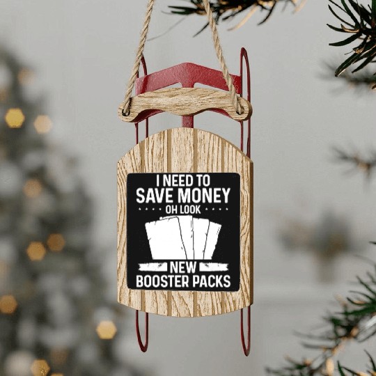 Trading Card Game Collector save money Card Sled Ornaments