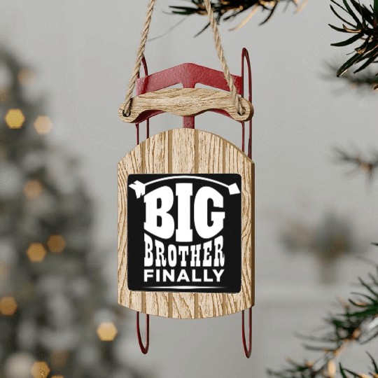Big Brother Finally Sled Ornaments
