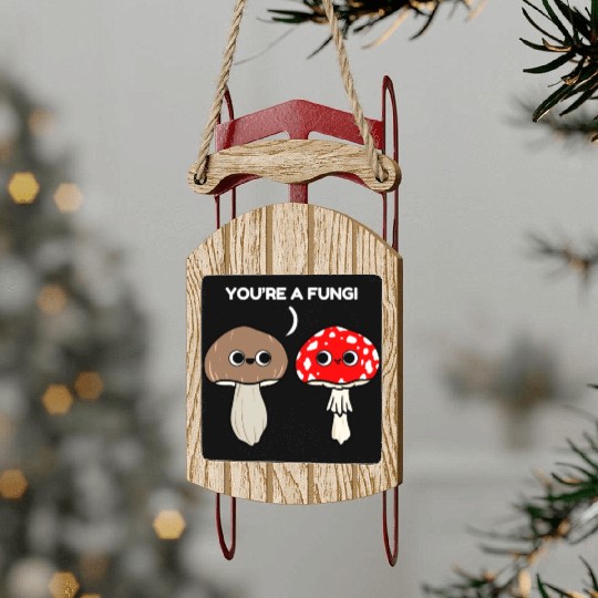 You re A Fungi for Mushroom Lover Sled Ornaments
