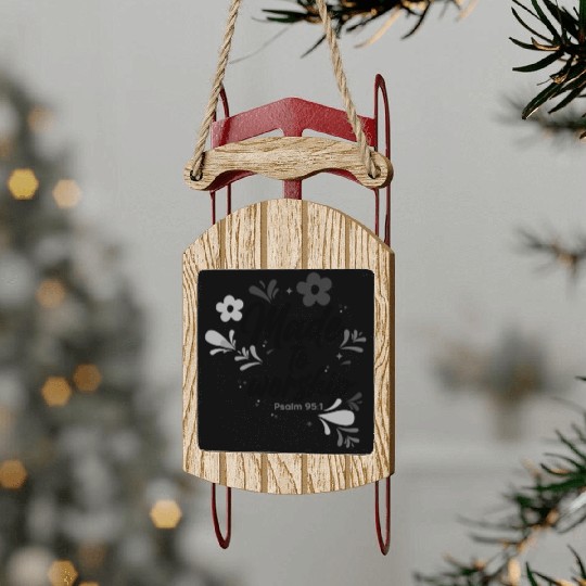 Christianity Gifts Made to Worship Christian Gift Sled Ornaments