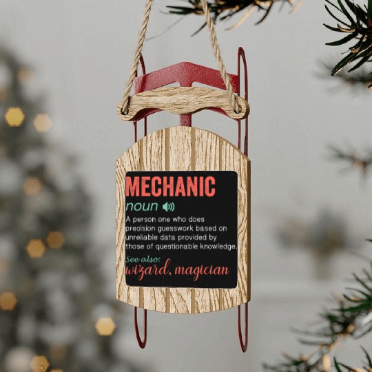 Noun Definition Nutrition for a Mechanic Sled Ornaments