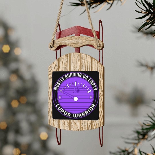 Lupus Awareness Sled Ornaments, Mostly Running Empty,