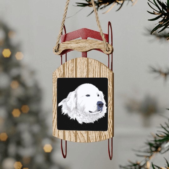 Great Pyrenees Sled Ornaments